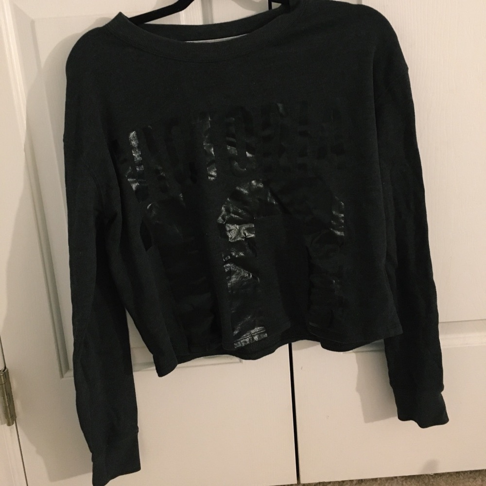 victoria secret sport cropped sweatshirt